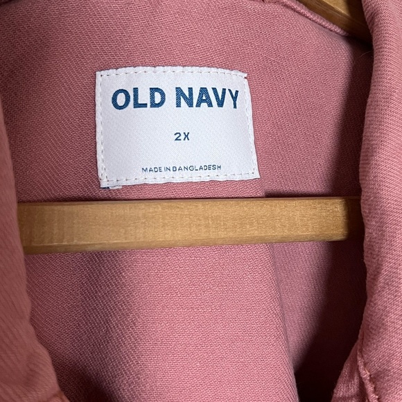 Old Navy Workwear Barn Chore Shacket Dusty Pink 2X - Picture 2 of 6